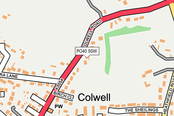 PO40 9SW map - OS OpenMap – Local (Ordnance Survey)