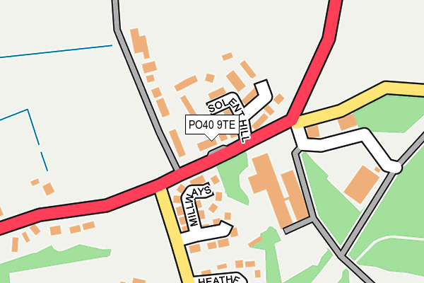 PO40 9TE map - OS OpenMap – Local (Ordnance Survey)