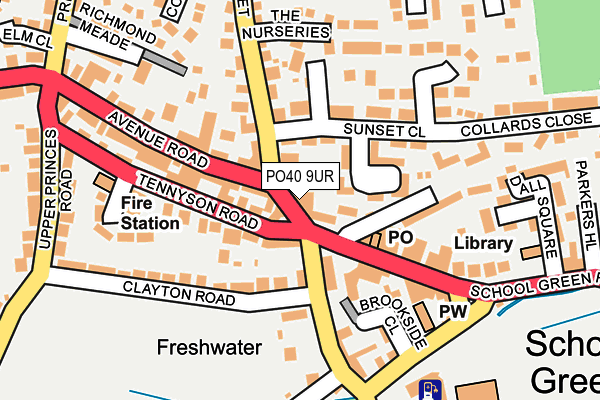 PO40 9UR map - OS OpenMap – Local (Ordnance Survey)