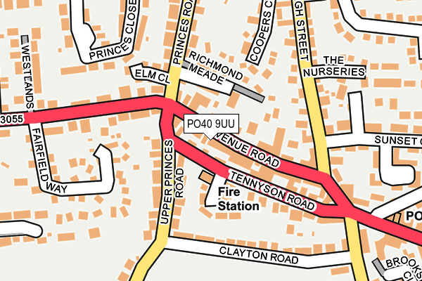 PO40 9UU map - OS OpenMap – Local (Ordnance Survey)