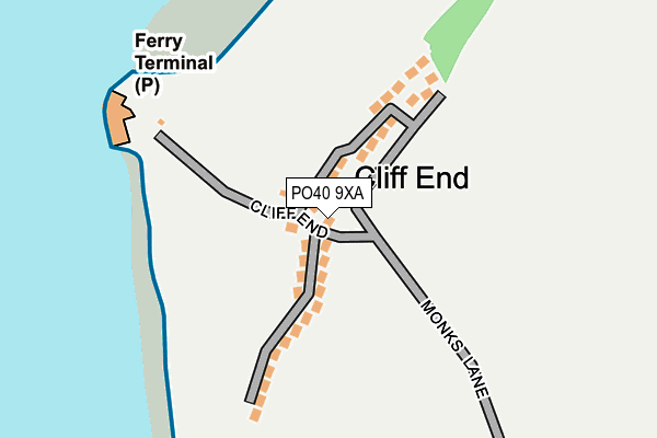 PO40 9XA map - OS OpenMap – Local (Ordnance Survey)