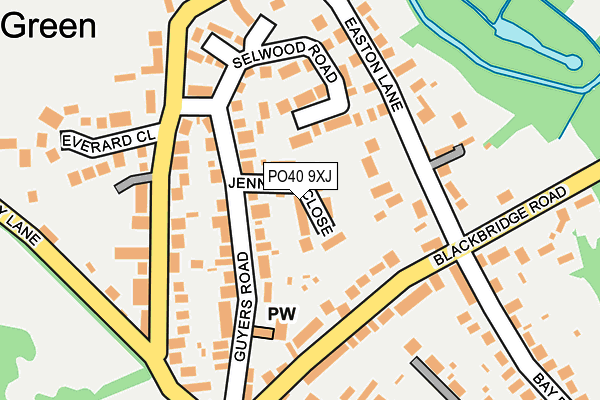 PO40 9XJ map - OS OpenMap – Local (Ordnance Survey)