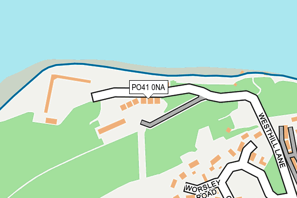 PO41 0NA map - OS OpenMap – Local (Ordnance Survey)