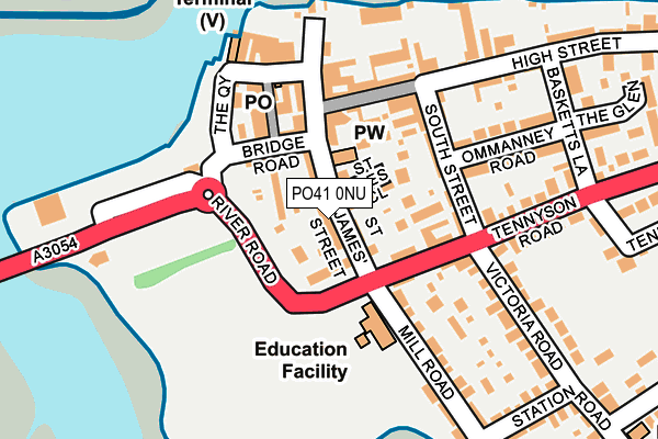 PO41 0NU map - OS OpenMap – Local (Ordnance Survey)