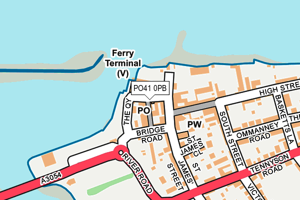 PO41 0PB map - OS OpenMap – Local (Ordnance Survey)