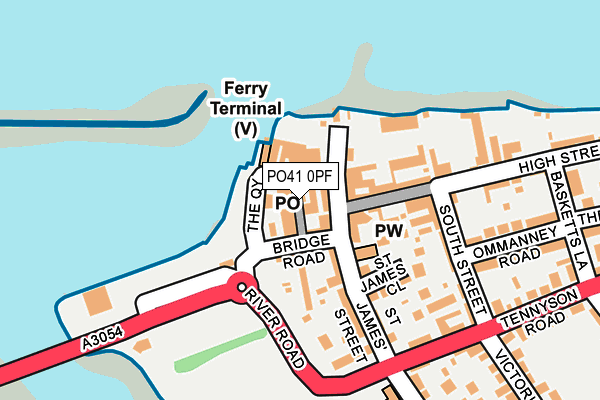 PO41 0PF map - OS OpenMap – Local (Ordnance Survey)