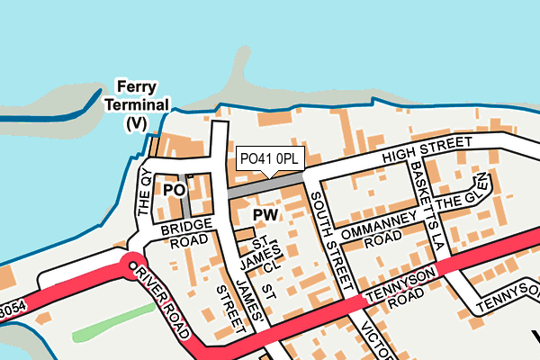 PO41 0PL map - OS OpenMap – Local (Ordnance Survey)