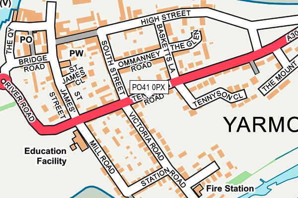 PO41 0PX map - OS OpenMap – Local (Ordnance Survey)