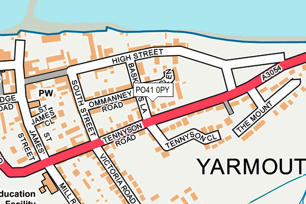 PO41 0PY map - OS OpenMap – Local (Ordnance Survey)