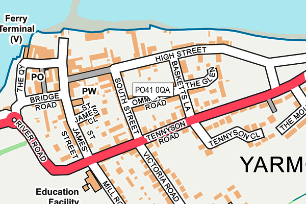 PO41 0QA map - OS OpenMap – Local (Ordnance Survey)