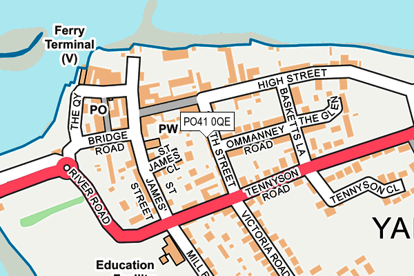 PO41 0QE map - OS OpenMap – Local (Ordnance Survey)