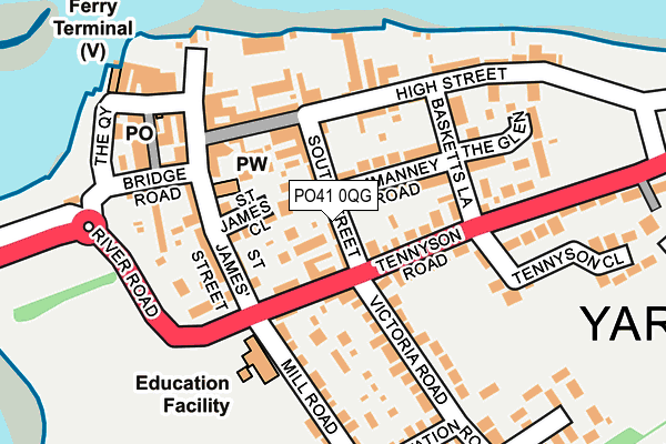 PO41 0QG map - OS OpenMap – Local (Ordnance Survey)