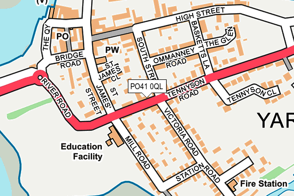 PO41 0QL map - OS OpenMap – Local (Ordnance Survey)