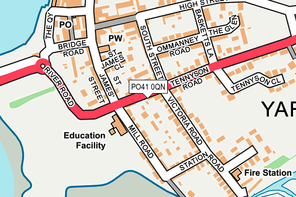 PO41 0QN map - OS OpenMap – Local (Ordnance Survey)