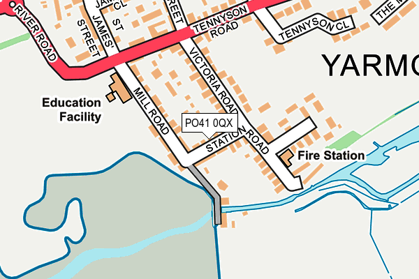 PO41 0QX map - OS OpenMap – Local (Ordnance Survey)