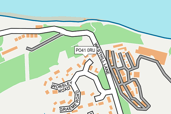 PO41 0RU map - OS OpenMap – Local (Ordnance Survey)
