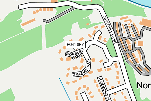 PO41 0RY map - OS OpenMap – Local (Ordnance Survey)