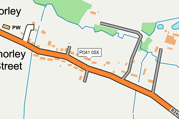 PO41 0SX map - OS OpenMap – Local (Ordnance Survey)