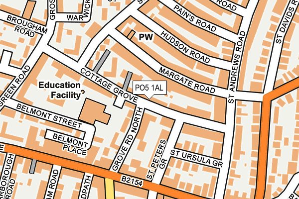 PO5 1AL map - OS OpenMap – Local (Ordnance Survey)