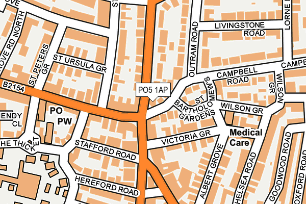 PO5 1AP map - OS OpenMap – Local (Ordnance Survey)