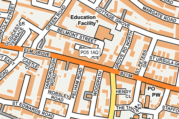 PO5 1AQ map - OS OpenMap – Local (Ordnance Survey)