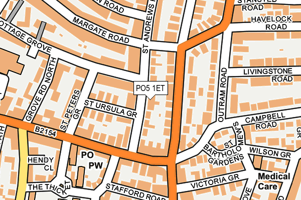 PO5 1ET map - OS OpenMap – Local (Ordnance Survey)