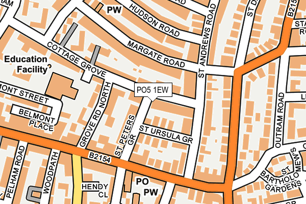 PO5 1EW map - OS OpenMap – Local (Ordnance Survey)