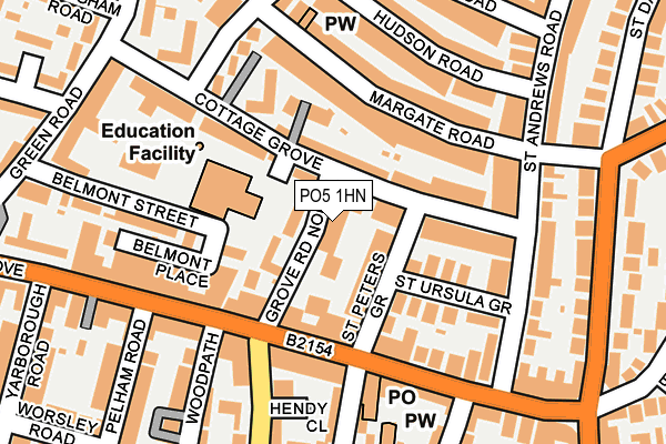 PO5 1HN map - OS OpenMap – Local (Ordnance Survey)