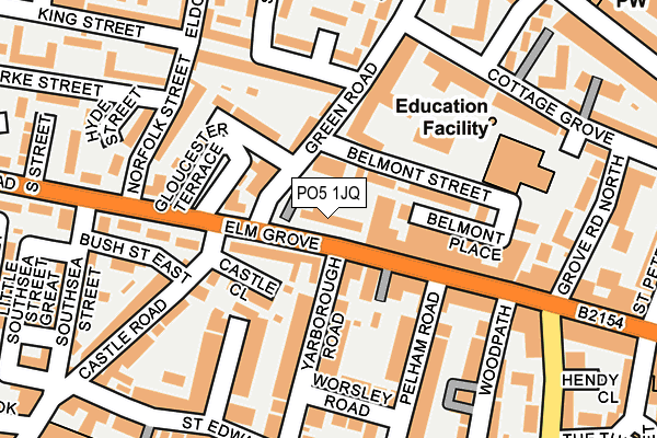 PO5 1JQ map - OS OpenMap – Local (Ordnance Survey)