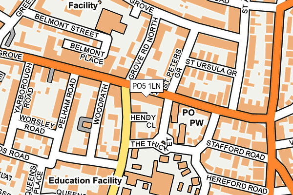 PO5 1LN map - OS OpenMap – Local (Ordnance Survey)