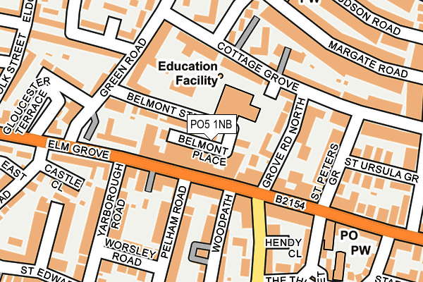 PO5 1NB map - OS OpenMap – Local (Ordnance Survey)