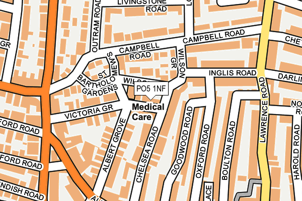 PO5 1NF map - OS OpenMap – Local (Ordnance Survey)