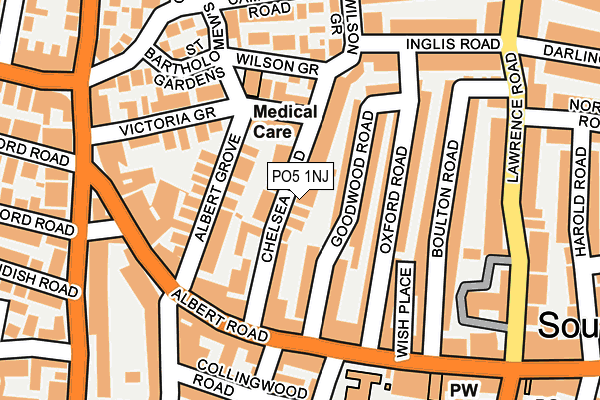 PO5 1NJ map - OS OpenMap – Local (Ordnance Survey)