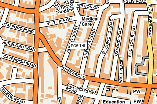 PO5 1NL map - OS OpenMap – Local (Ordnance Survey)