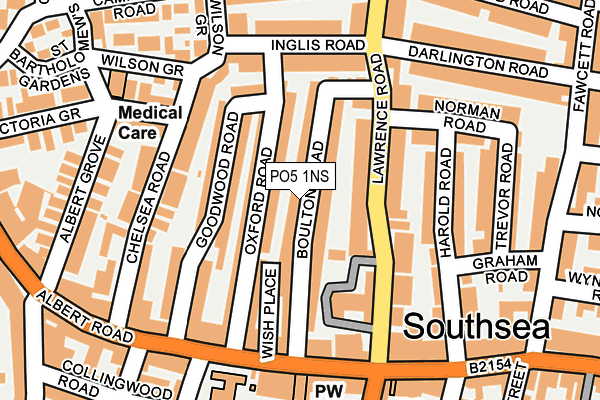 PO5 1NS map - OS OpenMap – Local (Ordnance Survey)