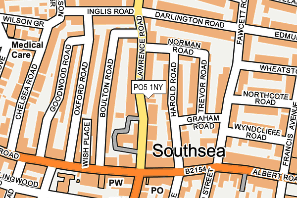 PO5 1NY map - OS OpenMap – Local (Ordnance Survey)