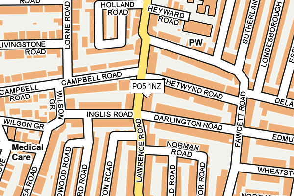 PO5 1NZ map - OS OpenMap – Local (Ordnance Survey)
