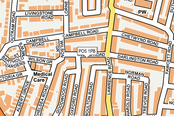 PO5 1PB map - OS OpenMap – Local (Ordnance Survey)