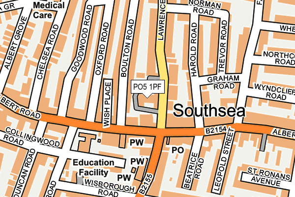 PO5 1PF map - OS OpenMap – Local (Ordnance Survey)