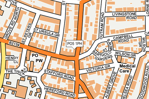 PO5 1PH map - OS OpenMap – Local (Ordnance Survey)