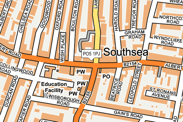 PO5 1PJ map - OS OpenMap – Local (Ordnance Survey)