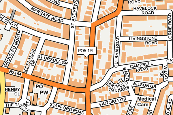 PO5 1PL map - OS OpenMap – Local (Ordnance Survey)