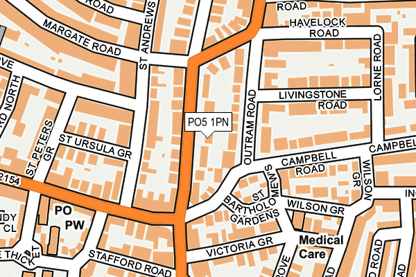 PO5 1PN map - OS OpenMap – Local (Ordnance Survey)