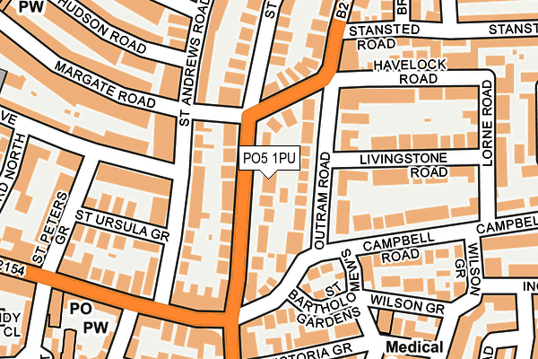 PO5 1PU map - OS OpenMap – Local (Ordnance Survey)