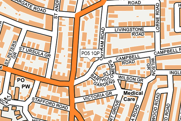 PO5 1QP map - OS OpenMap – Local (Ordnance Survey)