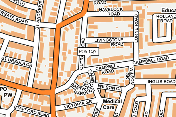 PO5 1QY map - OS OpenMap – Local (Ordnance Survey)