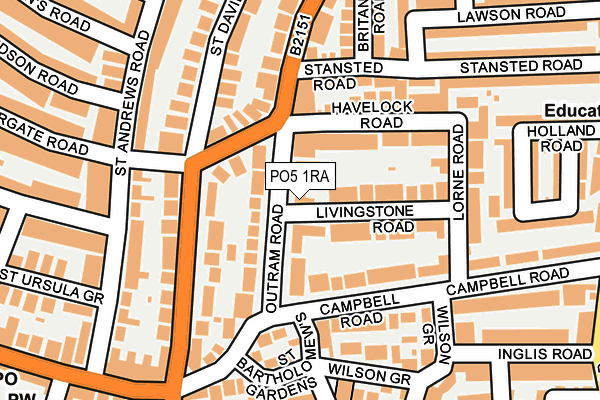 PO5 1RA map - OS OpenMap – Local (Ordnance Survey)