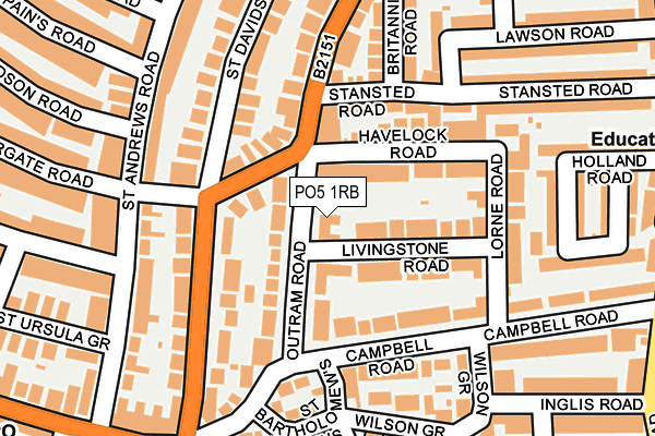 PO5 1RB map - OS OpenMap – Local (Ordnance Survey)