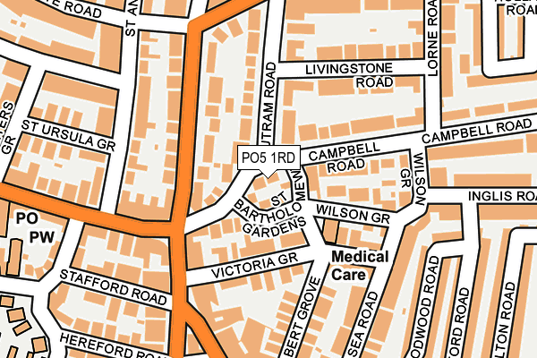 PO5 1RD map - OS OpenMap – Local (Ordnance Survey)