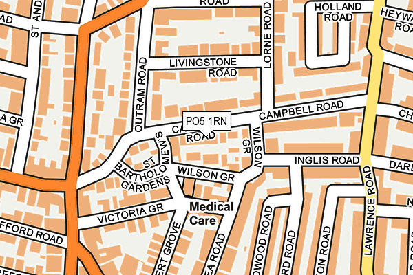 PO5 1RN map - OS OpenMap – Local (Ordnance Survey)